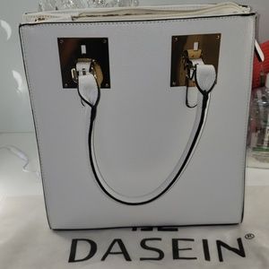 Used white and gold large bag